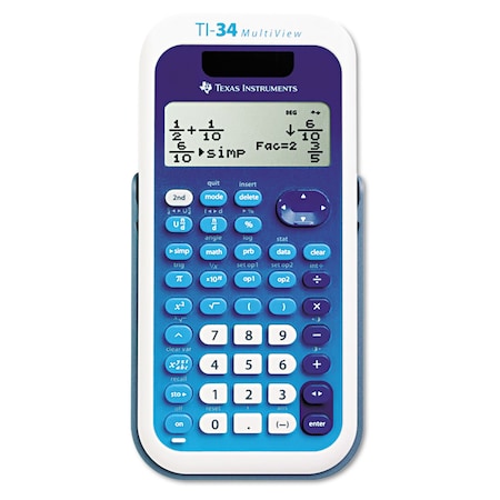 Texas Instruments TI-34 MultiView Scientific Calculator, 16-Digit LCD 34MV/TBL/1L1/A